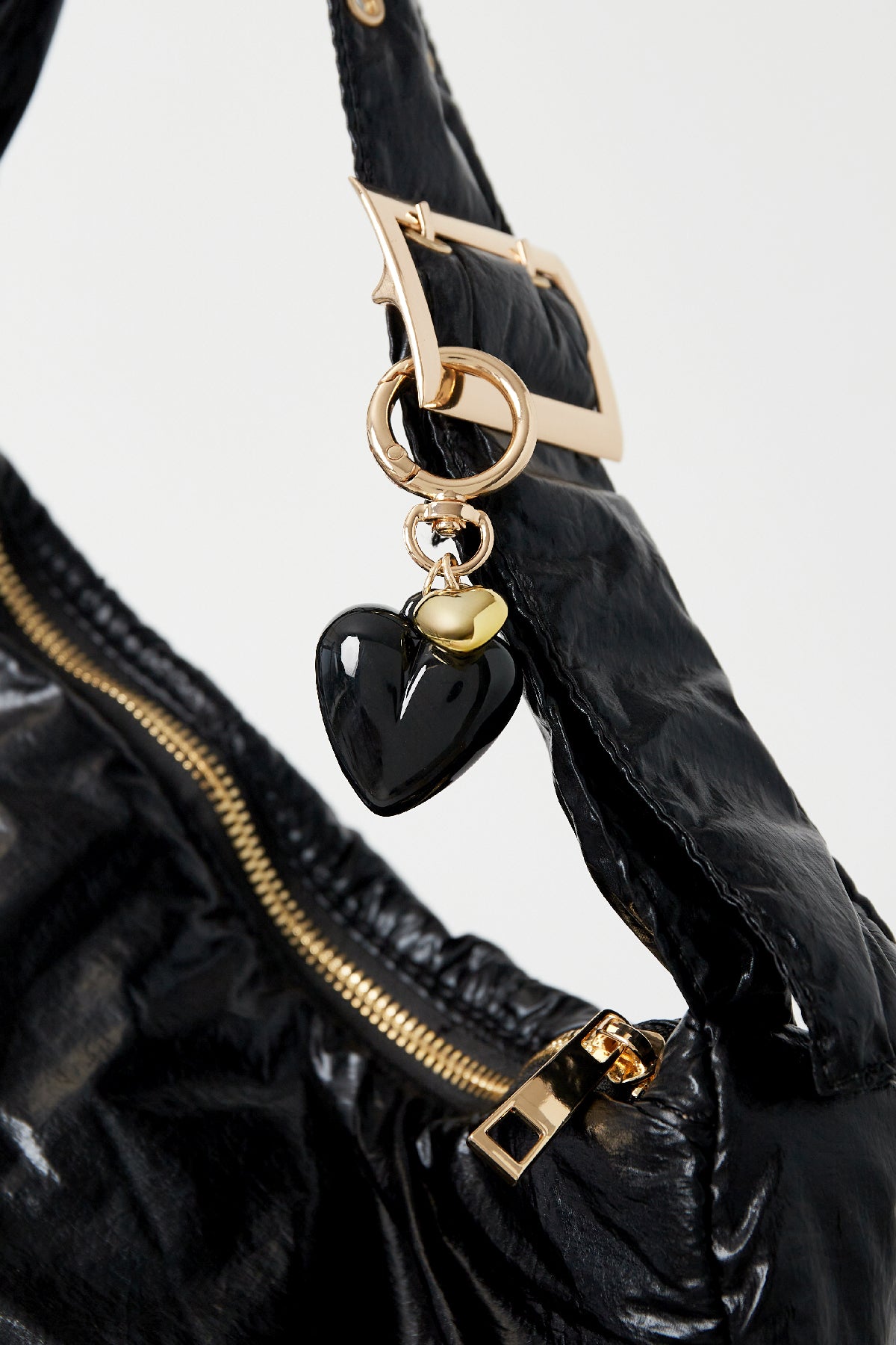 Black Heart Bag Charm