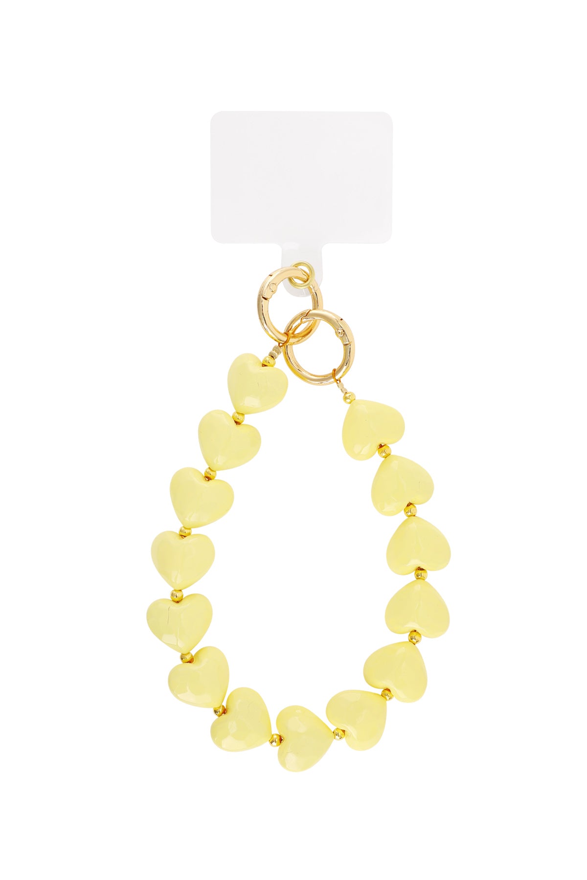 Yellow Hearts Bag Charm