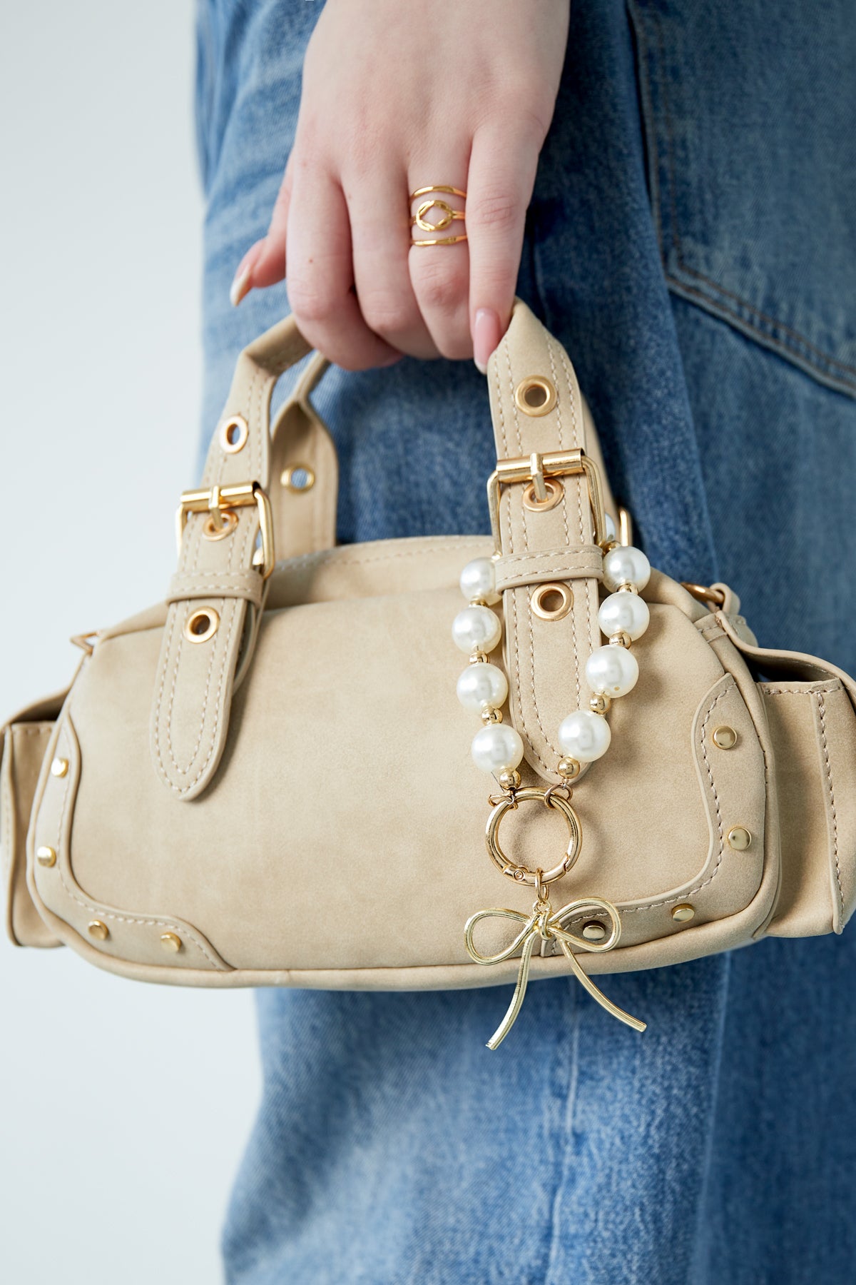 Bow Pearl Bag Charm