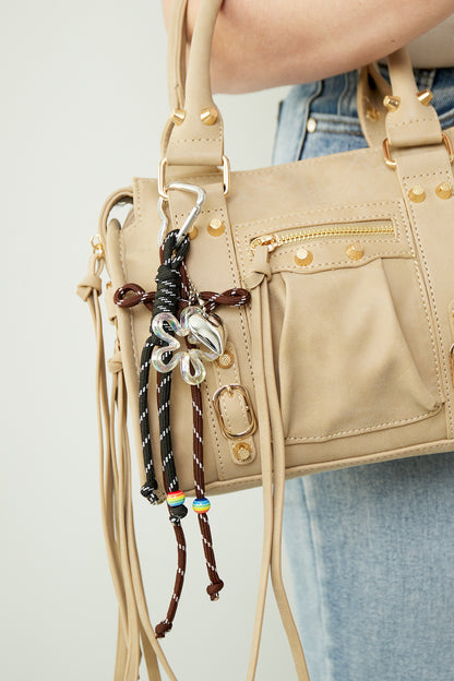 Rope Bag Charm Brown/Black