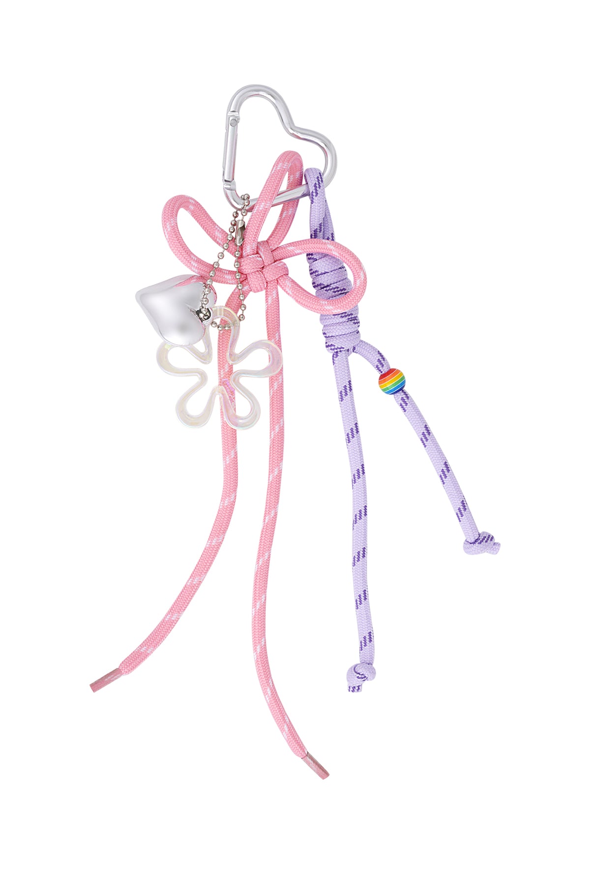 Rope Bag Charm Pink/Purple