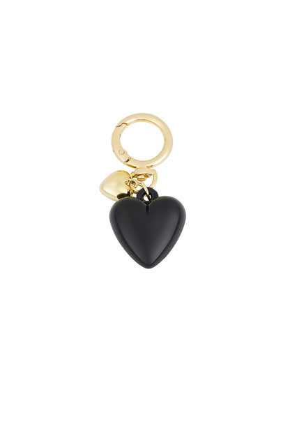 Black Heart Bag Charm