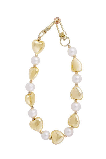 Heart Pearl Bag Charm