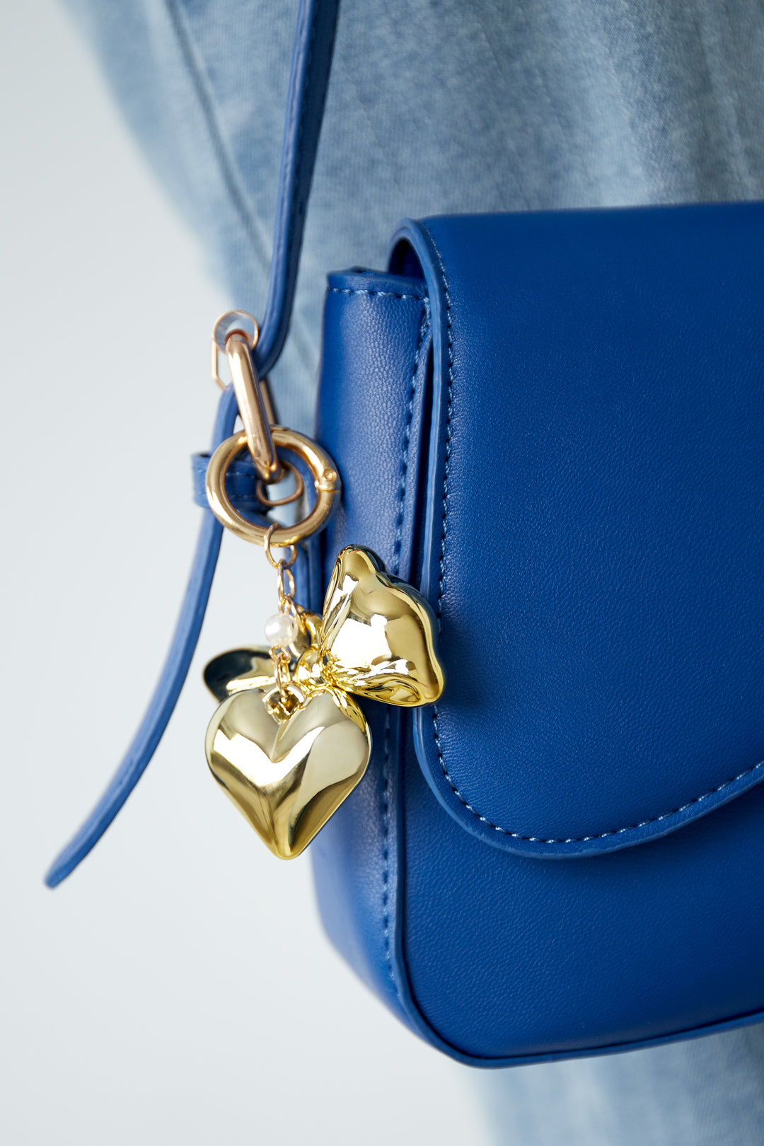 Bow & Heart Bag Charm